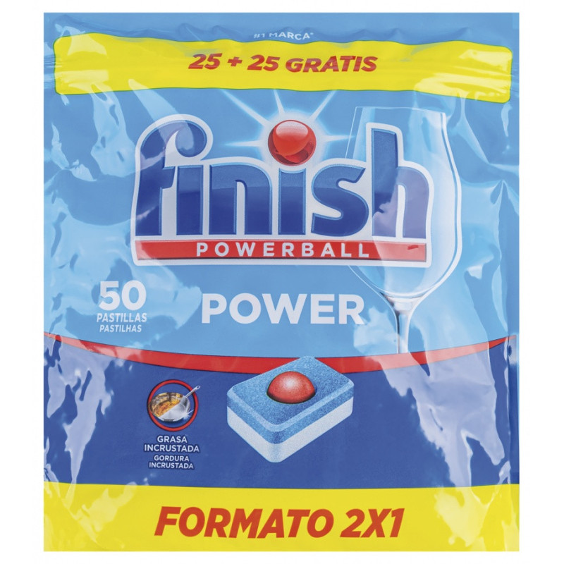 Kapsułki do zmywarki FINISH Powerball Fresh, 50 szt. (25+25 gratis)