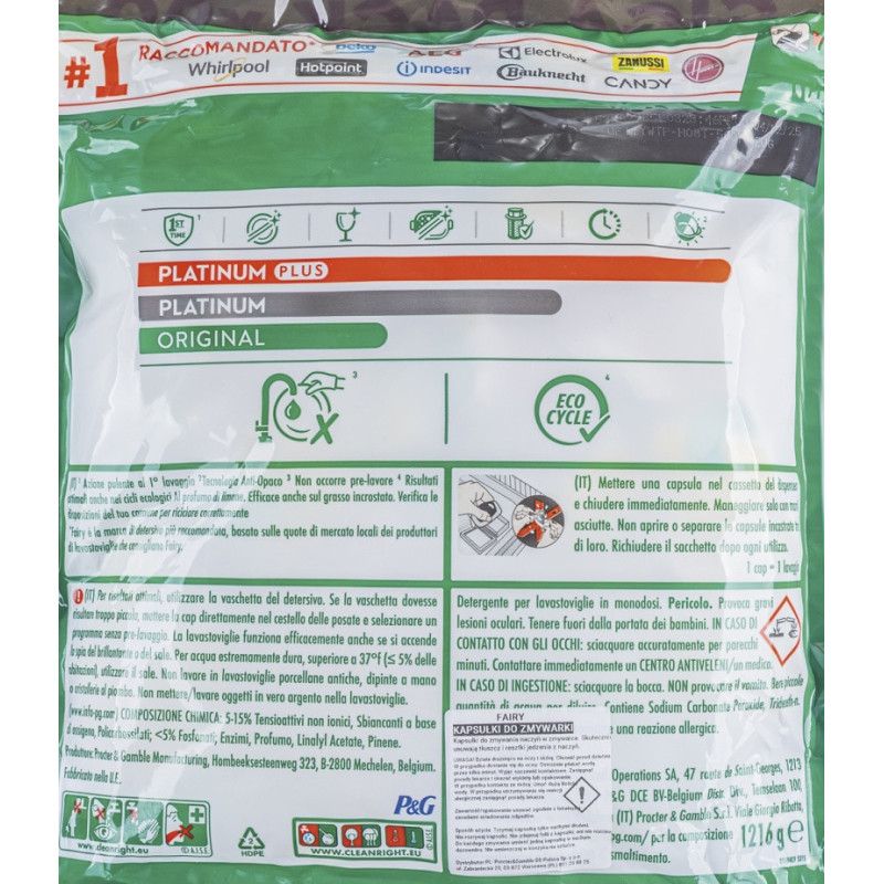 Kapsułki do zmywarki FAIRY Professional All-in-One Lemon, 90 szt.