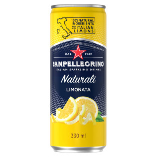 Napój Limonata SANPELLEGRINO, delikatny gaz, puszka, 0,33l, kaucja