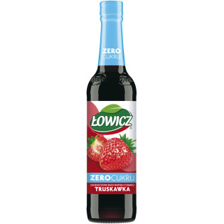 Syrop owocowy ŁOWICZ, truskawkowy zero, 400ml