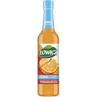 Syrop owocowy ŁOWICZ, pomarańczowy zero, 400ml