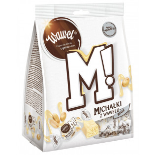 Cukierki czekoladowe WAWEL, Michałki Zamkowe, białe, 245g