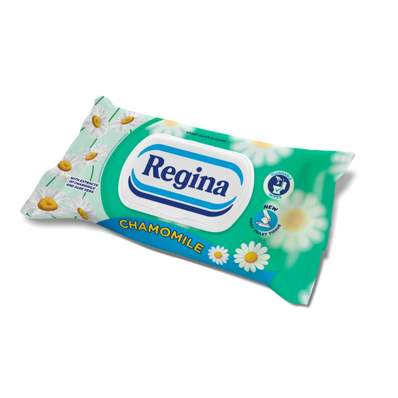 Nawilżany papier toaletowy REGINA Chamomile, 42 szt.