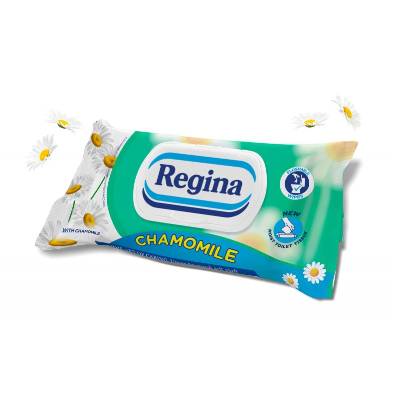 Nawilżany papier toaletowy REGINA Chamomile, 42 szt.