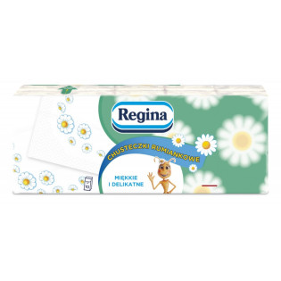 Chusteczki higieniczne REGINA Chusteczki Rumiankowe, 4-warstwowe, 10x9 szt., białe
