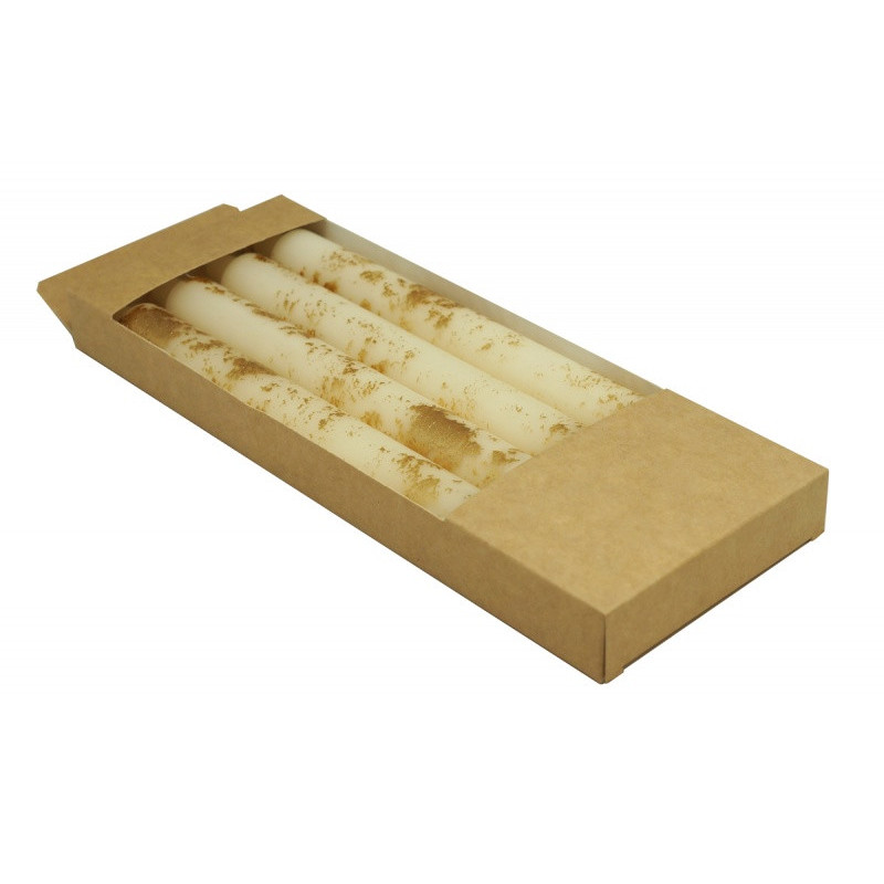 Świeca stołowa DONAU HOME Aura, 22x240mm, 4 szt., kremowa