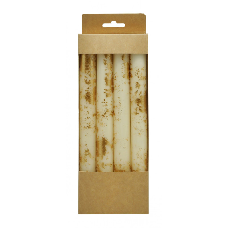 Świeca stołowa DONAU HOME Aura, 22x240mm, 4 szt., kremowa