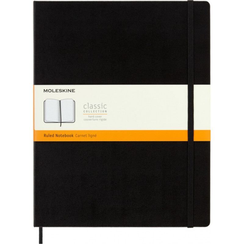 Notes MOLESKINE Classic, XXL, 21,6x27,9cm, w linie, twarda oprawa, czarny, 192 strony