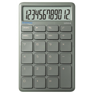 Kalkulator biurowy DONAU TECH, 12-cyfr. wyświetlacz, funkcja pierw., wym. 137x84 mm, zielony