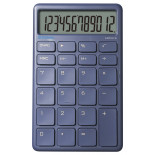 Kalkulator biurowy DONAU TECH, 12-cyfr. wyświetlacz, funkcja pierw., wym. 137x84 mm, granatowy