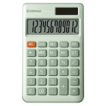 Kalkulator biurowy DONAU TECH, 12-cyfr. wyświetlacz, funkcja pierw., GT, wym. 137x84 mm, zielony