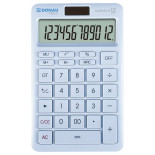Kalkulator biurowy DONAU TECH, 12-cyfr. wyświetlacz, funkcja pierw., GT, wym. 166x104 mm, błękitny