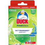 Krążki żelowe do toalet DUCK Fresh Discs Lime, wkład uzupełniający, 12szt.