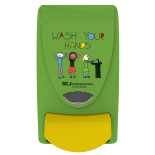 Dozownik do mydła w pianie DEB Kids Wash Your Hands, 1l, zielono-żółty