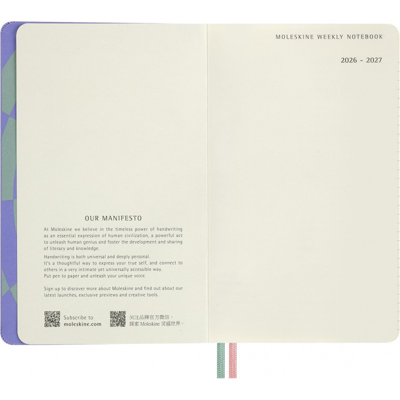 Kalendarz tygodniowy MOLESKINE 2026 Alice, 18M, L, 13x21cm