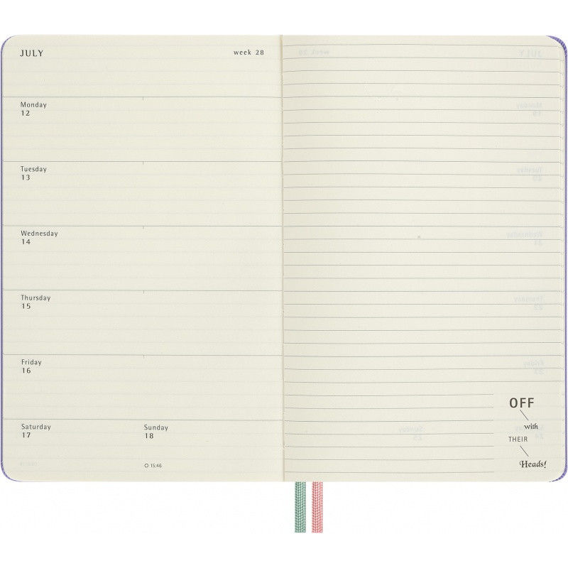 Kalendarz tygodniowy MOLESKINE 2026 Alice, 18M, L, 13x21cm