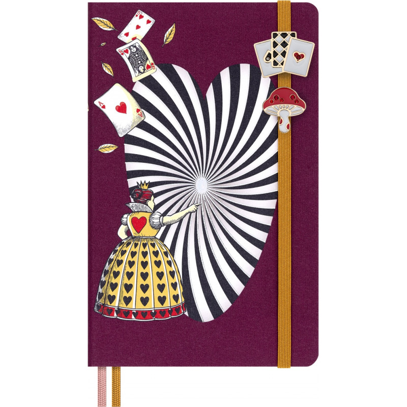 Przypinki MOLESKINE 2026 Alice, Mushroom + Cards