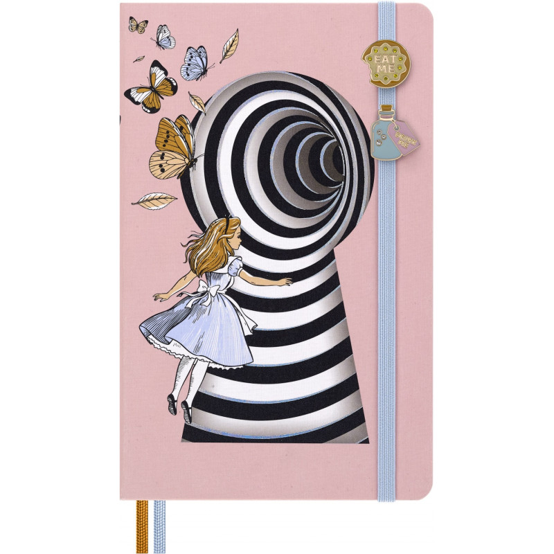 Zestaw 2 przypinek MOLESKINE 2026 Alice, Eat Me + Drink Me