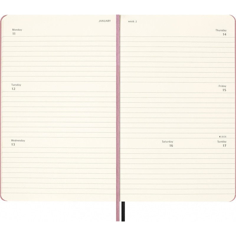 Kalendarz tygodniowy MOLESKINE 2026 Blackpink, 18M, L, 13x21cm