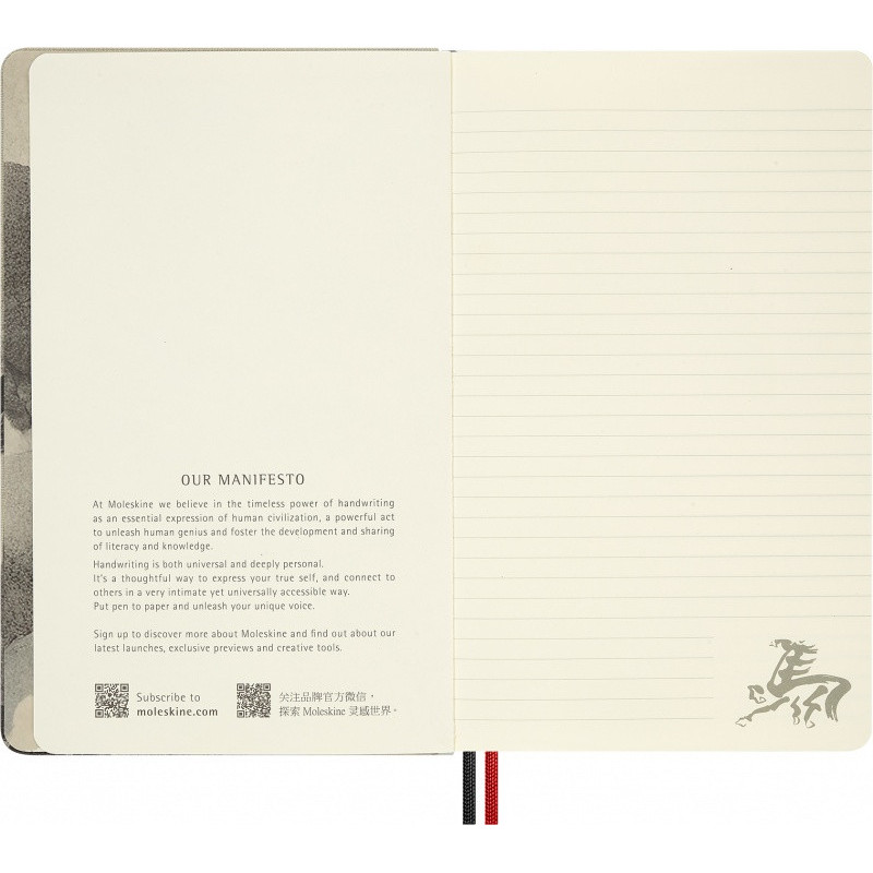 Notes MOLESKINE 2026 Horse, L, w linie, Calligraphy, box
