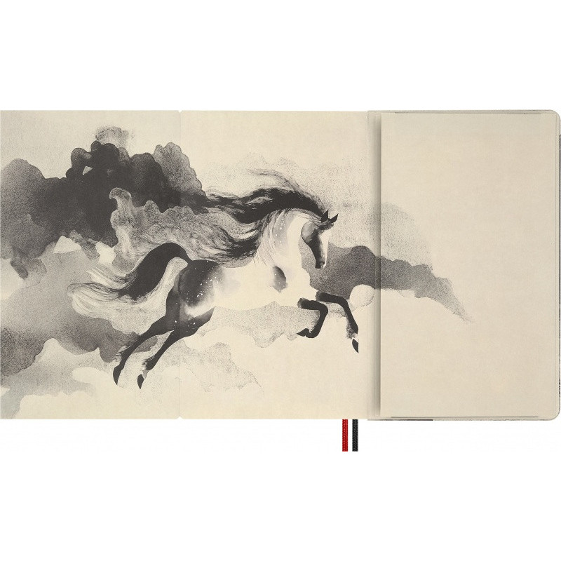 Notes MOLESKINE 2026 Horse, L, w linie, Calligraphy, box
