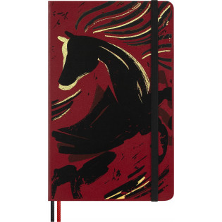 Notes MOLESKINE 2026 Horse, L, w linie, Woodcut