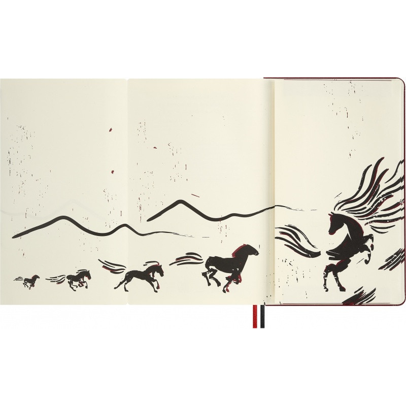 Notes MOLESKINE 2026 Horse, L, w linie, Woodcut