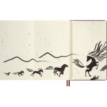 Notes MOLESKINE 2026 Horse, L, w linie, Woodcut
