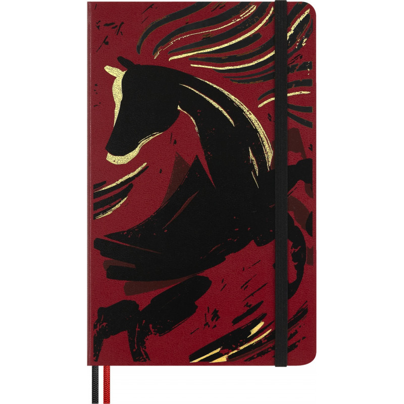 Notes MOLESKINE 2026 Horse, L, w linie, Woodcut, box