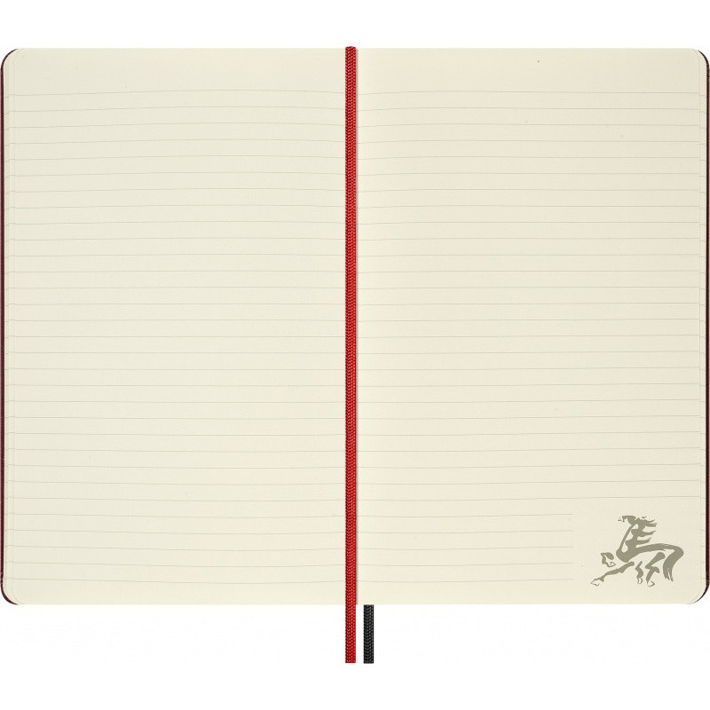 Notes MOLESKINE 2026 Horse, L, w linie, Woodcut, box