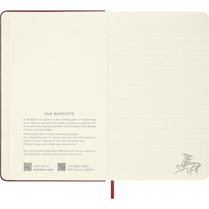 Notes MOLESKINE 2026 Horse, L, w linie, Vegea, box