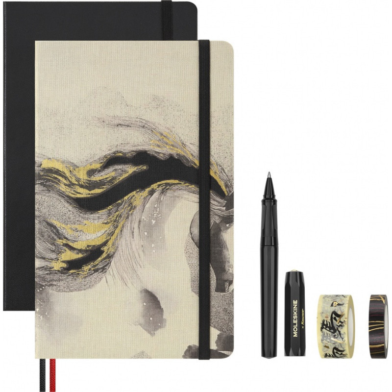Zestaw kreatywny MOLESKINE 2026 Horse: notes Calligraphy + Japanese Album + Kaweco + Washi