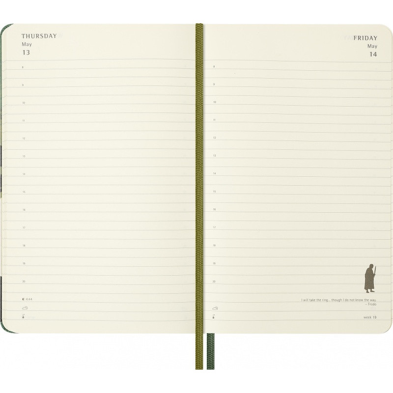 Kalendarz dzienny MOLESKINE 2026 Lord of the Rings, 12M, L, 13x21cm