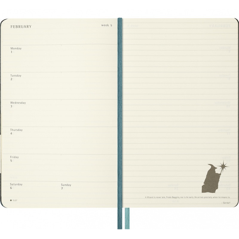 Kalendarz tygodniowy MOLESKINE 2026 Lord of the Rings, 12M, L, 13x21cm