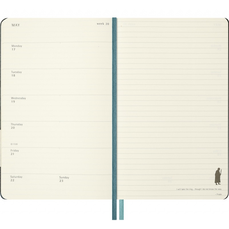 Kalendarz tygodniowy MOLESKINE 2026 Lord of the Rings, 12M, L, 13x21cm