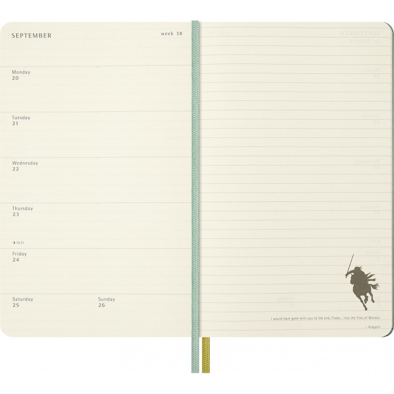 Kalendarz tygodniowy MOLESKINE 2026 Lord of the Rings, 18M, L, 13x21cm