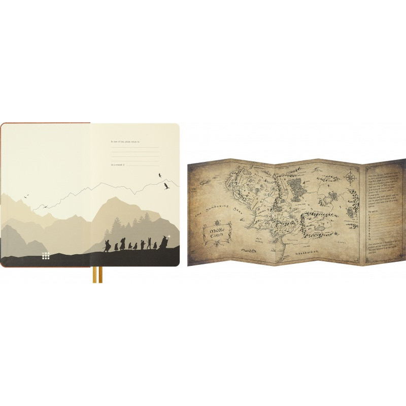 Notes MOLESKINE 2026 LOTR Frodo Sam, L, 13x21cm, w linie