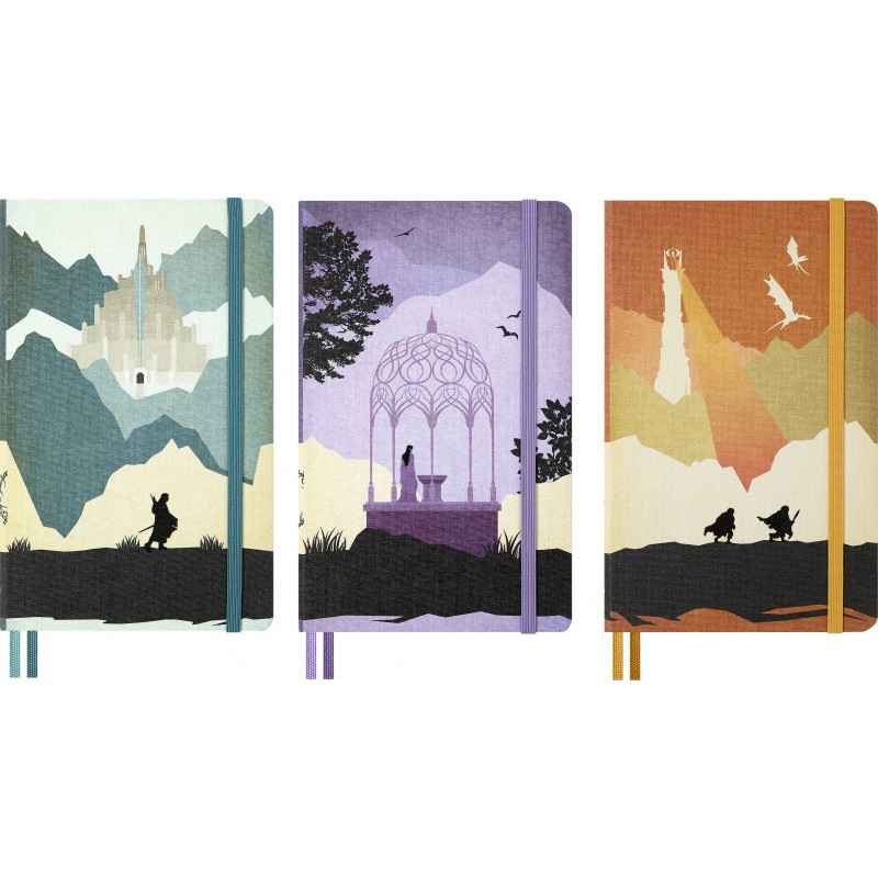 Zestaw 3 notesów MOLESKINE 2026 LOTR, 13x21cm, box