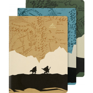 Zestaw 3 zeszytów MOLESKINE Cahier 2026 LOTR, XL, 19x25cm
