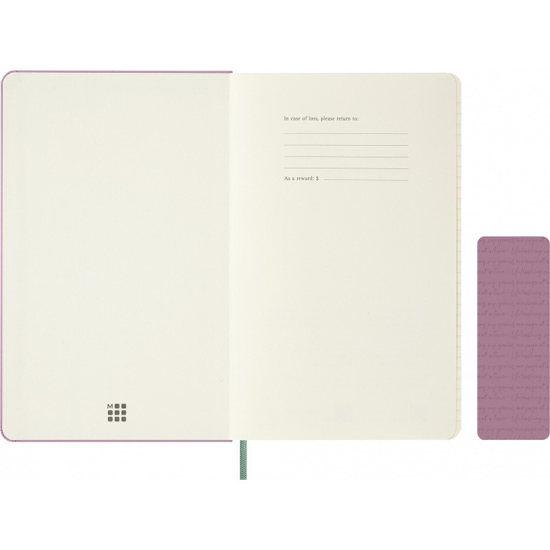 Notes MOLESKINE 2026, L, 13x21cm, w linie, twarda oprawa, majestic pink