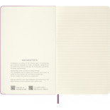 Notes MOLESKINE 2026, L, 13x21cm, w linie, twarda oprawa, majestic pink