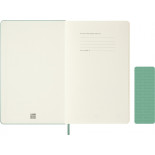 Notes MOLESKINE 2026, L, 13x21cm, w linie, twarda oprawa, Sage Green
