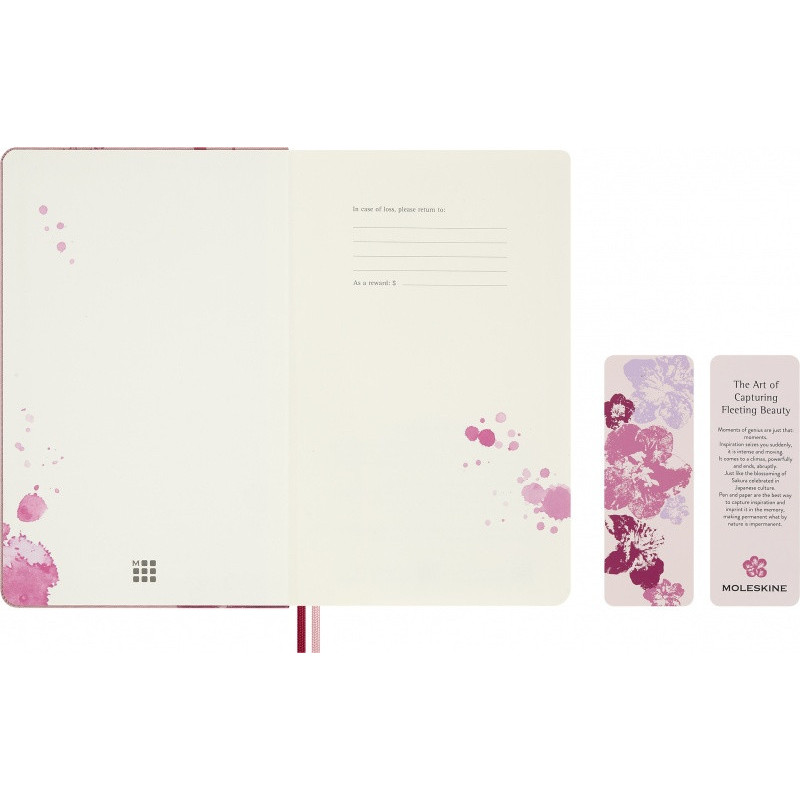 Notes MOLESKINE 2026 Sakura, L, 13x21cm, gładki, box