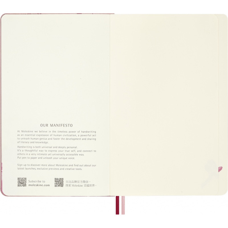 Notes MOLESKINE 2026 Sakura, L, 13x21cm, gładki, box