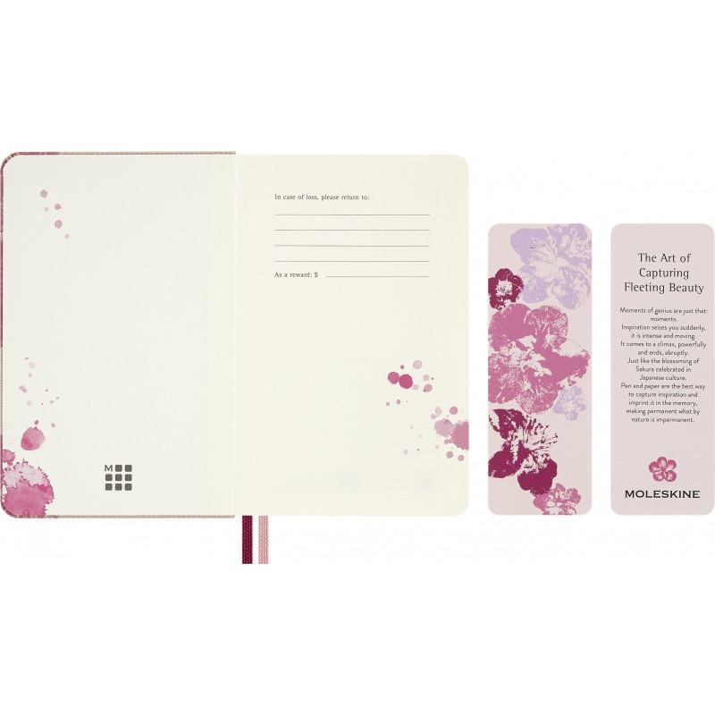 Notes MOLESKINE 2026 Sakura, P, 9x14cm, w linie, box