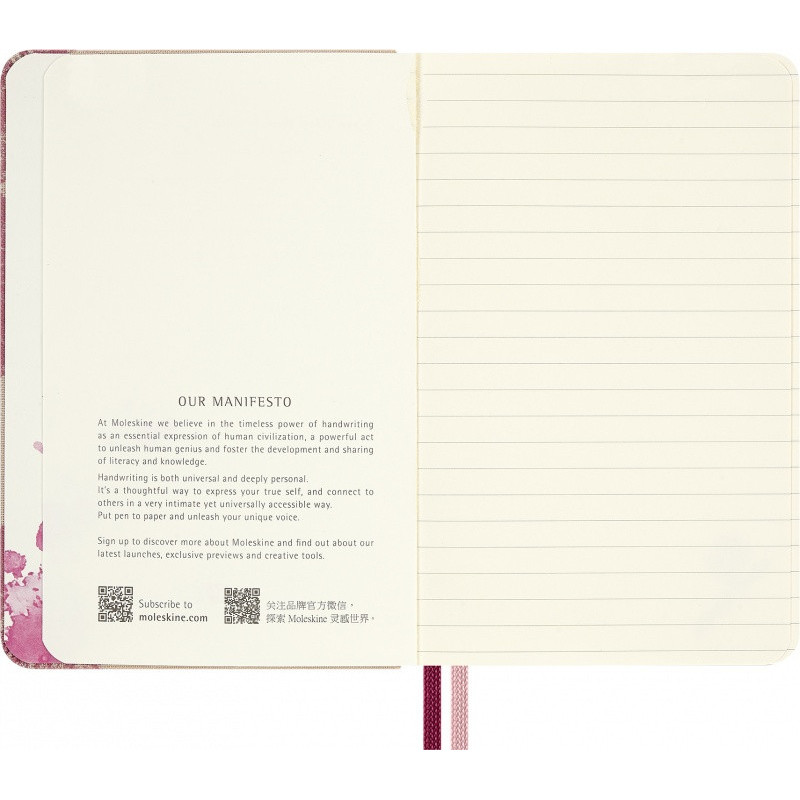 Notes MOLESKINE 2026 Sakura, P, 9x14cm, w linie, box