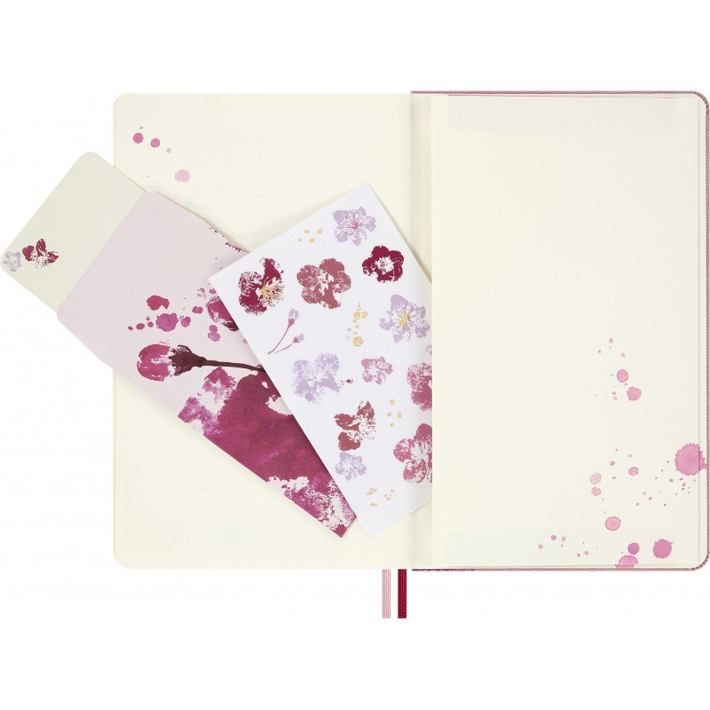 Zestaw MOLESKINE 2026 Sakura: 2 notesy L, w linie/gładki + długopis Kaweco + box
