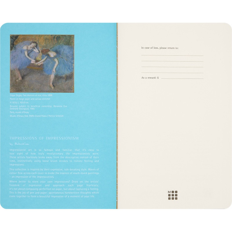 Zestaw 2 zeszytów MOLESKINE Cahier Impresjonizm Musée d'Orsay, L, gładkie