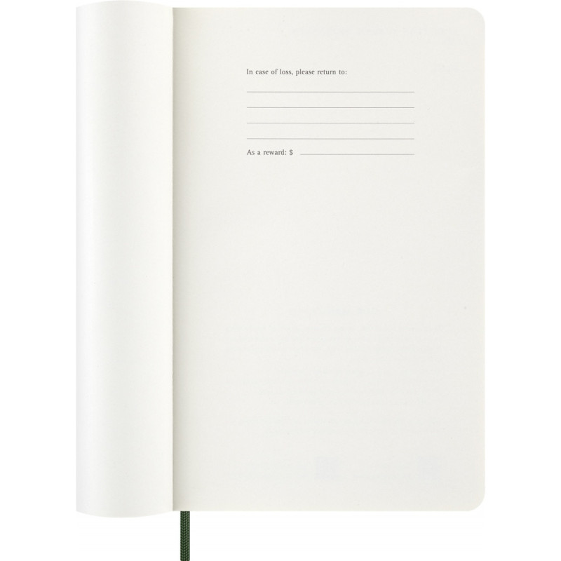 Kalendarz dzienny MOLESKINE 2027, 12M, L, 13x21cm, miękka oprawa, myrtle green