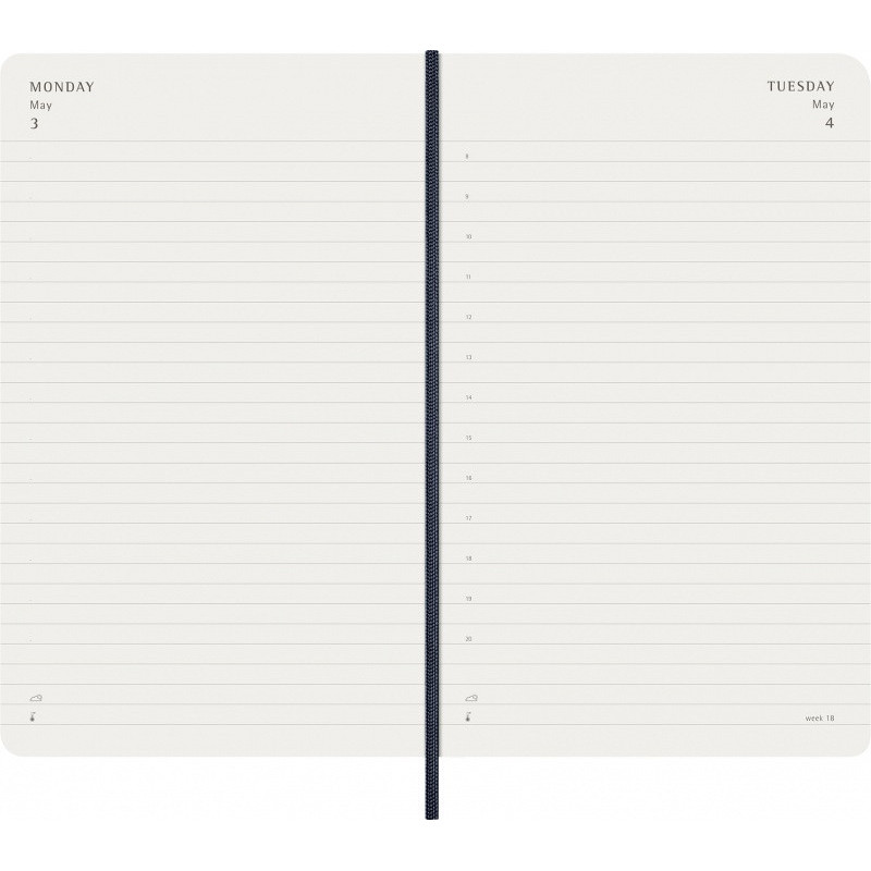 Kalendarz dzienny MOLESKINE 2027, 12M, L, 13x21cm, miękka oprawa, sapphire blue